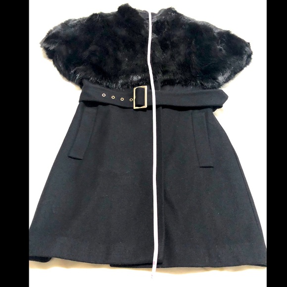 Guess faux Fur Coat/vest Sleeveless Black. Size 4. - Picture 12 of 13